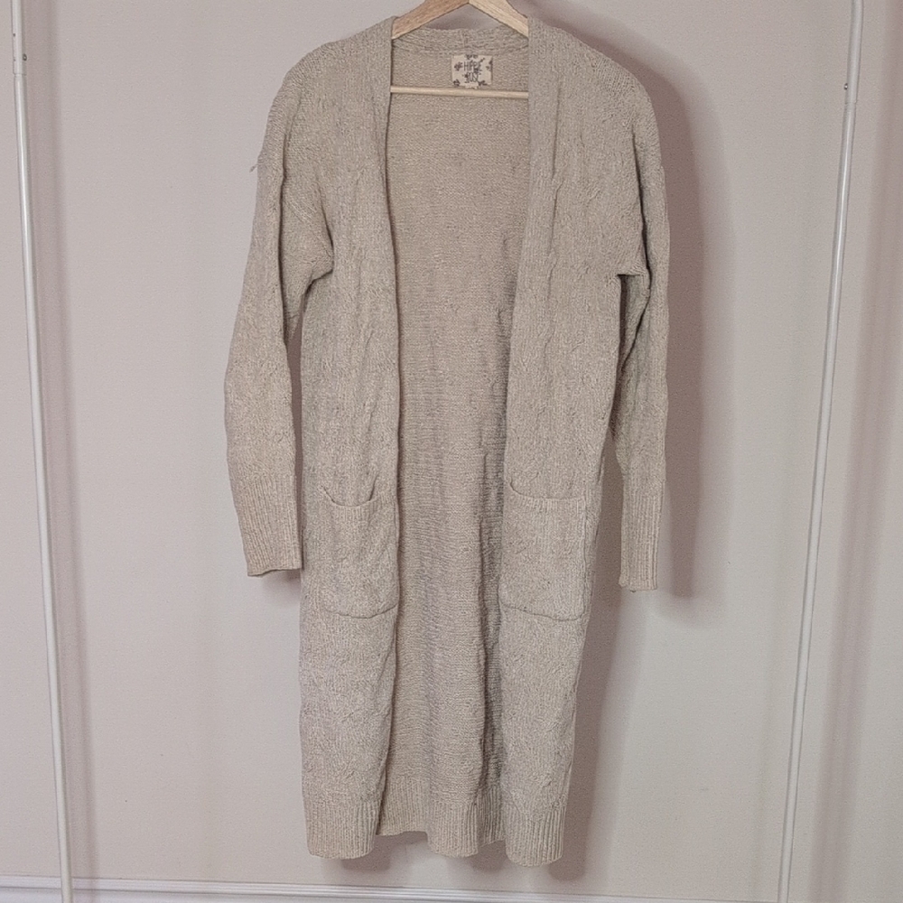 Hippie Rose Cream Textured Sweater